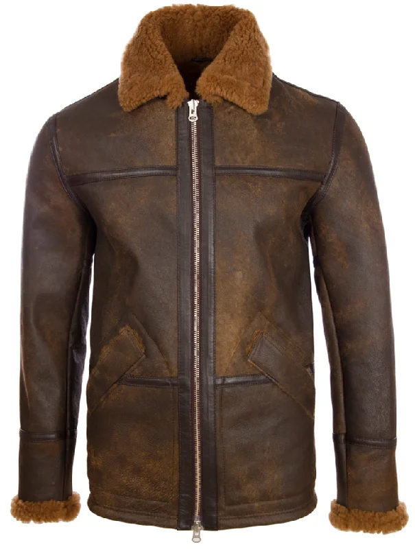 PP74 Men's Shearling Jacket - Antique