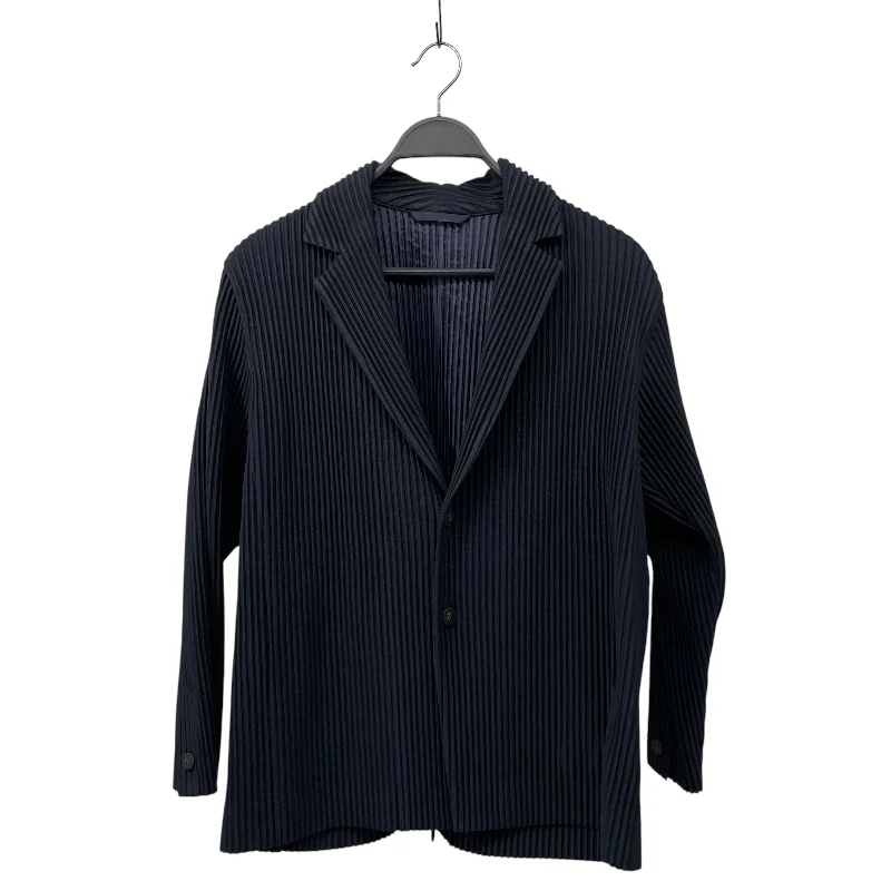 HOMME PLISSE ISSEY MIYAKE/Tailored Jkt/Navy/Polyester/HP55JD201