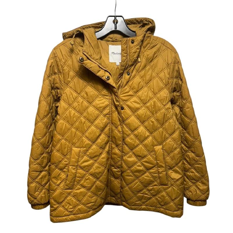 Hooded Jacket Puffer & Quilted By Madewell In Yellow, Size: S