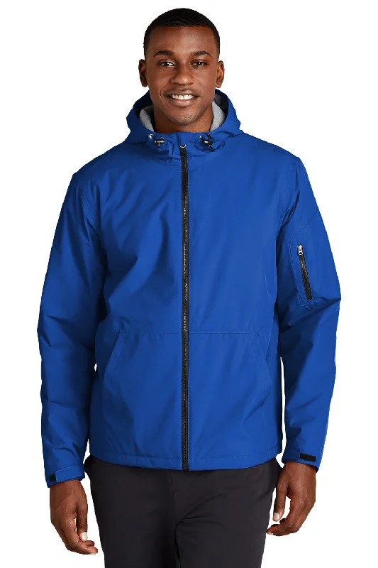 Sport-Tek Mens Waterproof Insulated Full Zip Hooded Jacket - True Royal Blue