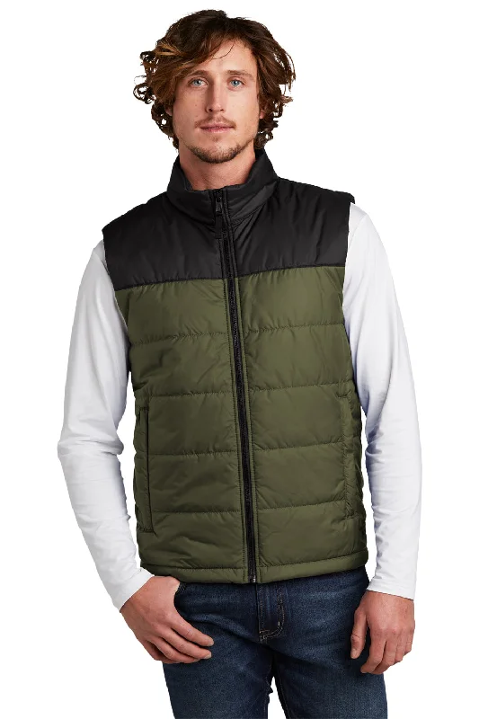 The North Face Mens Water Resistant Everyday Insulated Full Zip Vest - Burnt Olive Green