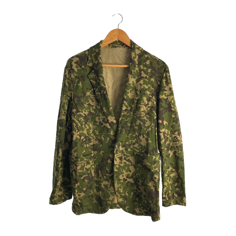 HYSTERIC GLAMOUR/Tailored Jkt/M/Khaki/Cotton/Camouflage/02171CJ06369