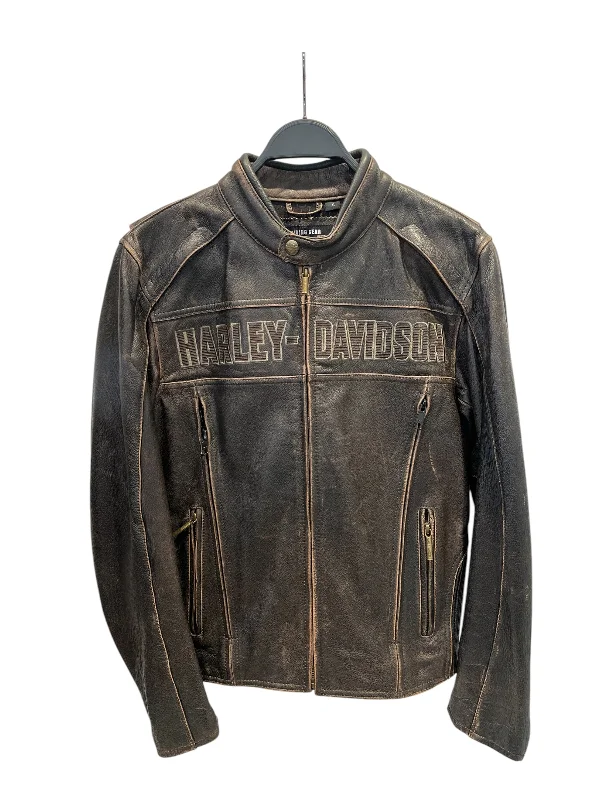 HARLEY DAVIDSON/Leather Jkt/S/Leather/BRW/VINTAGE LOGO LEATHER JACKET