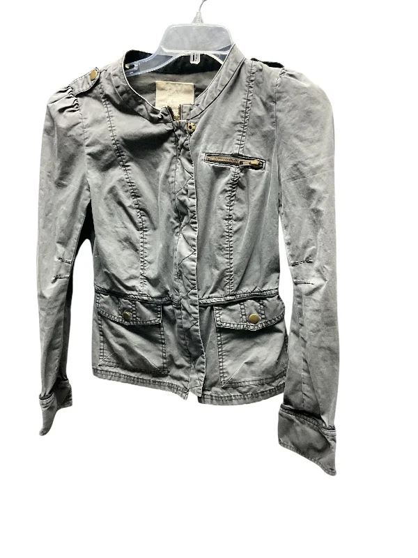 Jacket Shirt By Free People In Grey, Size: S