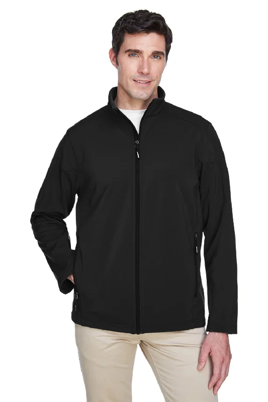 Core 365 Mens Cruise Water Resistant Full Zip Jacket - Black