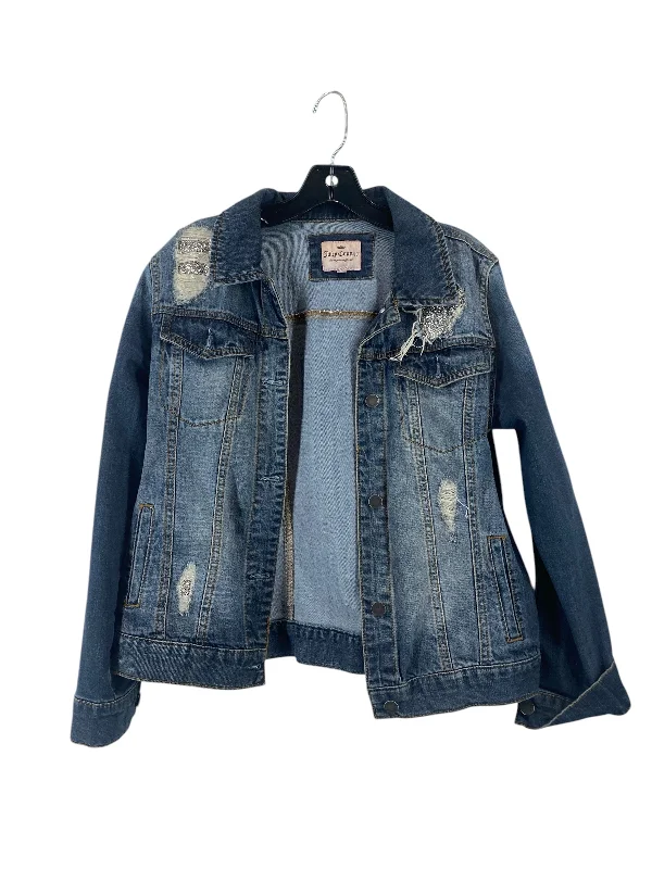 Jacket Denim By Juicy Couture In Blue Denim, Size: M