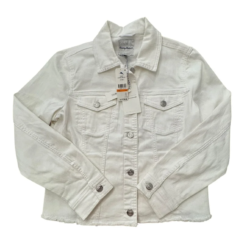 Jacket Denim By Tommy Bahama In White, Size:S