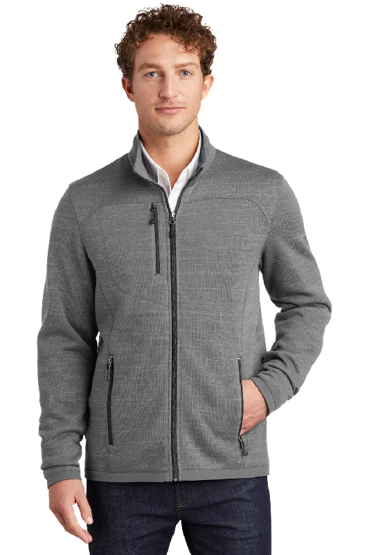 Eddie Bauer Mens Pill Resistant Fleece Full Zip Jacket - Heather Dark Grey