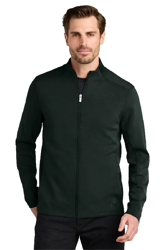 Ogio Mens Transcend Fleece Full Zip Jacket - Blacktop - New