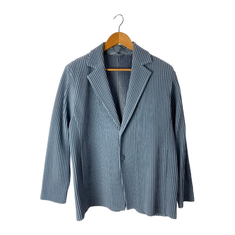 HOMME PLISSE ISSEY MIYAKE/Tailored Jkt/Blue/Polyester/HP01JD212