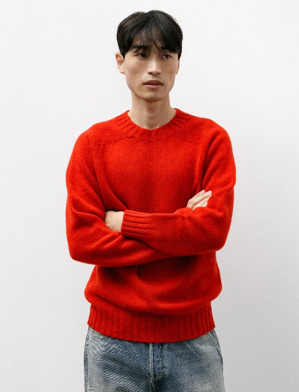 Boxy Space Knit Pullover Fire