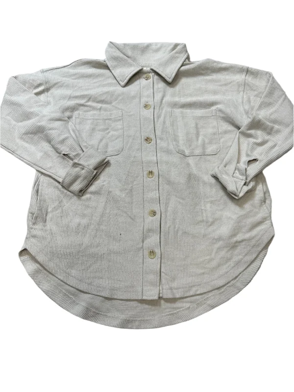 Jacket Shirt By Thread And Supply In Beige, Size: M