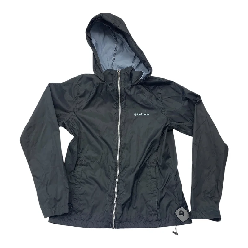 Jacket Windbreaker By Columbia In Black, Size: M