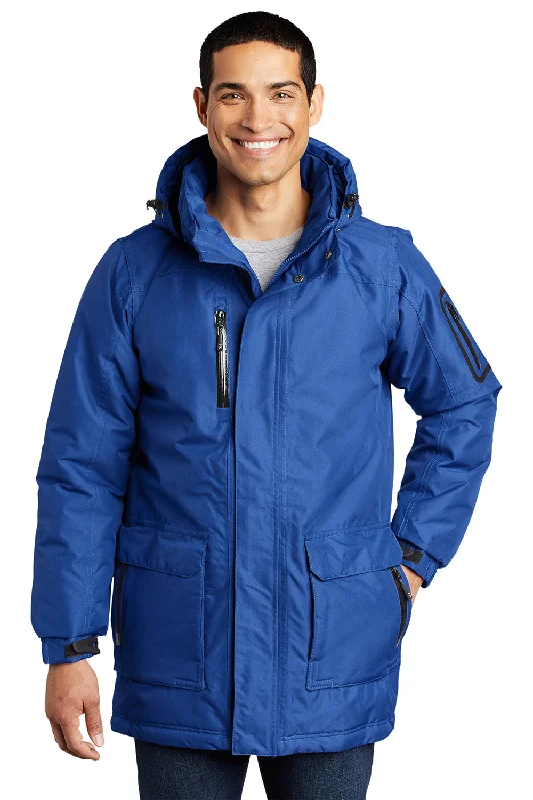 Port Authority Mens Waterproof Full Zip Hooded Jacket - Royal Blue