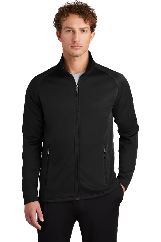 Eddie Bauer Mens Fleece Full Zip Jacket - Black - Closeout