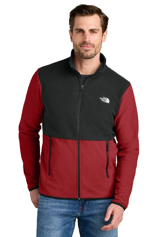 The North Face Mens Glacier Fleece Full Zip Jacket - Rage Red/Black - New