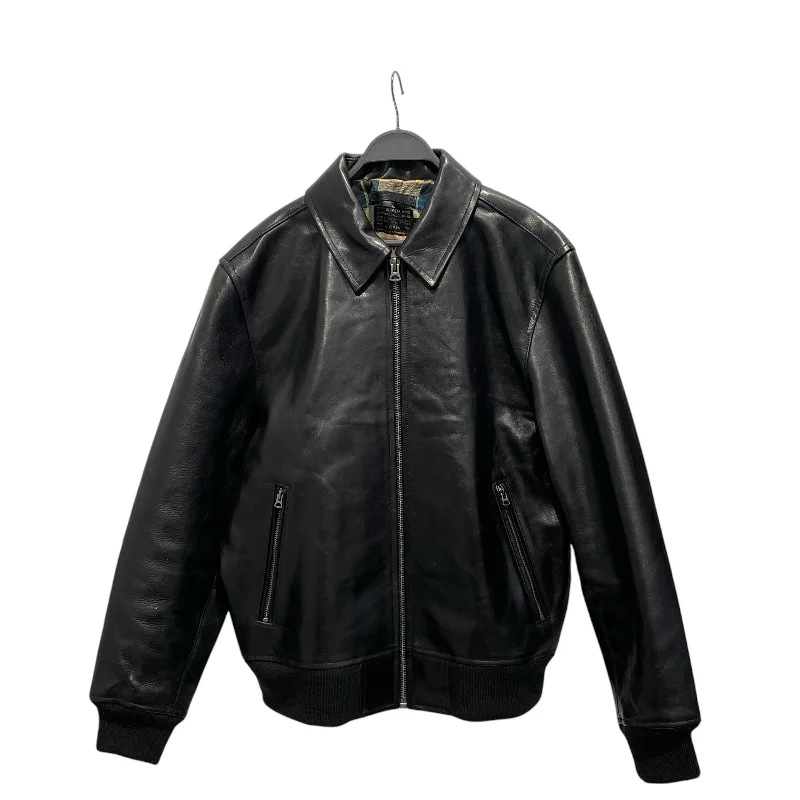 J.CREW/Leather Jkt/L/Leather/BLK/id#: 77388