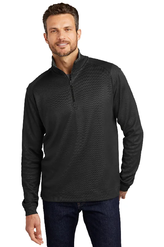 Port Authority Mens 1/4 Zip Jacket - Black