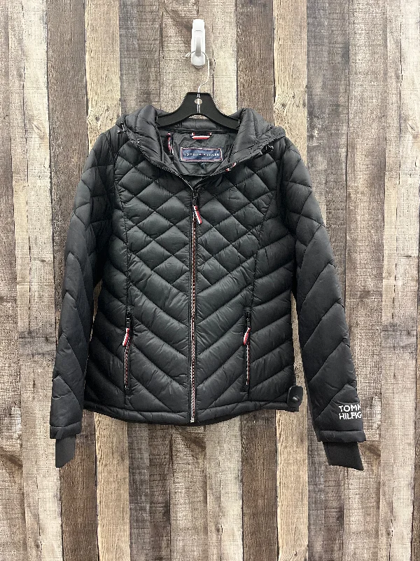 Jacket Puffer & Quilted By Tommy Hilfiger In Black, Size: S