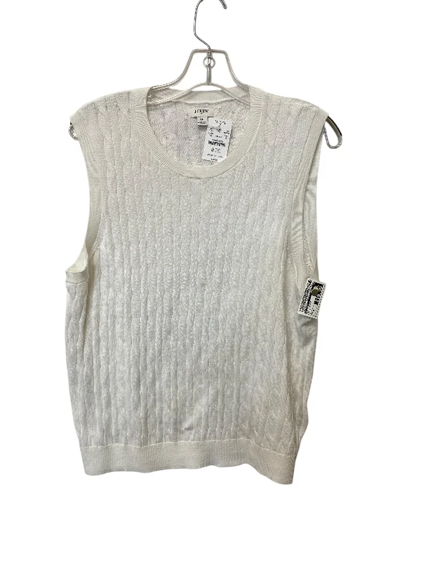 Vest Sweater By J. Crew In White, Size: Xl